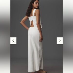 Anthropologie Tilda WHITE Linen Skirt NWT MEDIUM